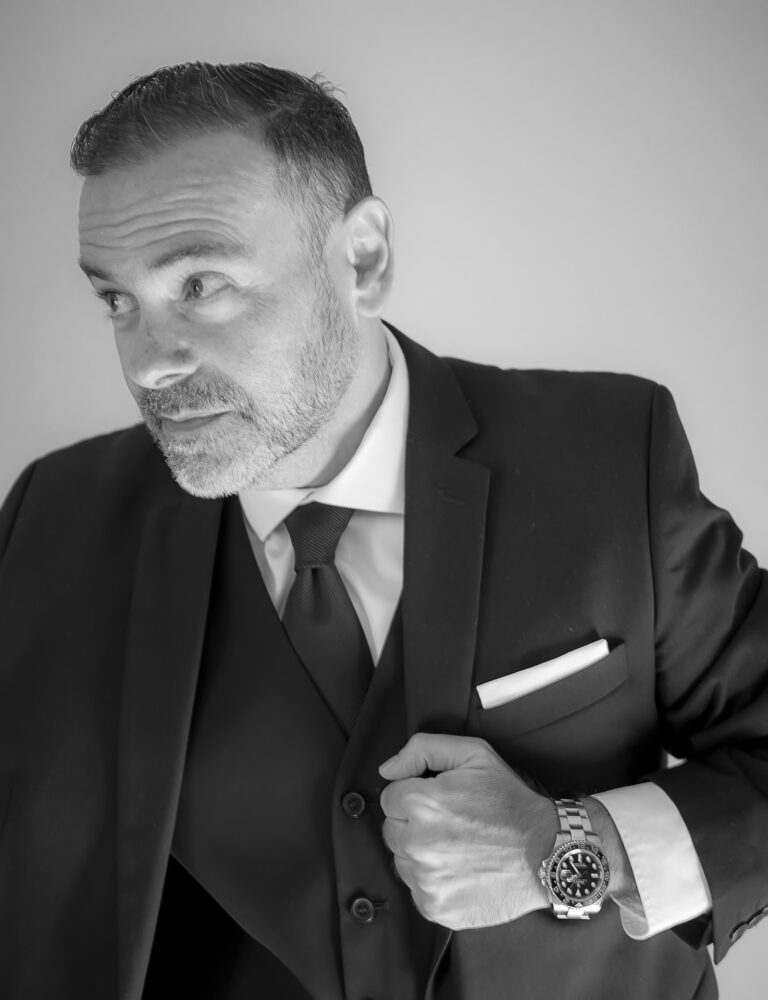 The man liberally provides the brains