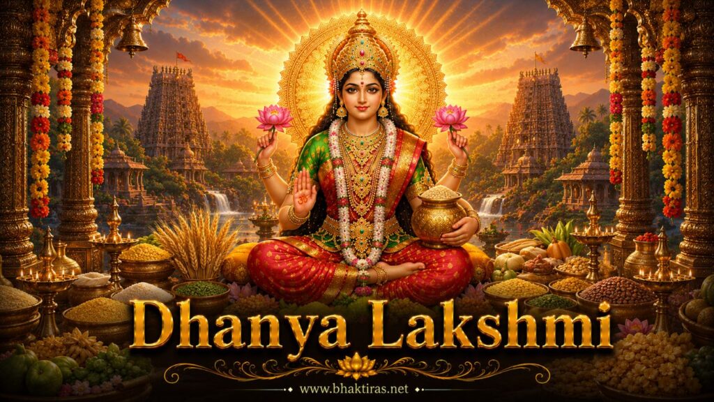 Dhanya Lakshmi - Hindu deity portrait on Bhaktiras