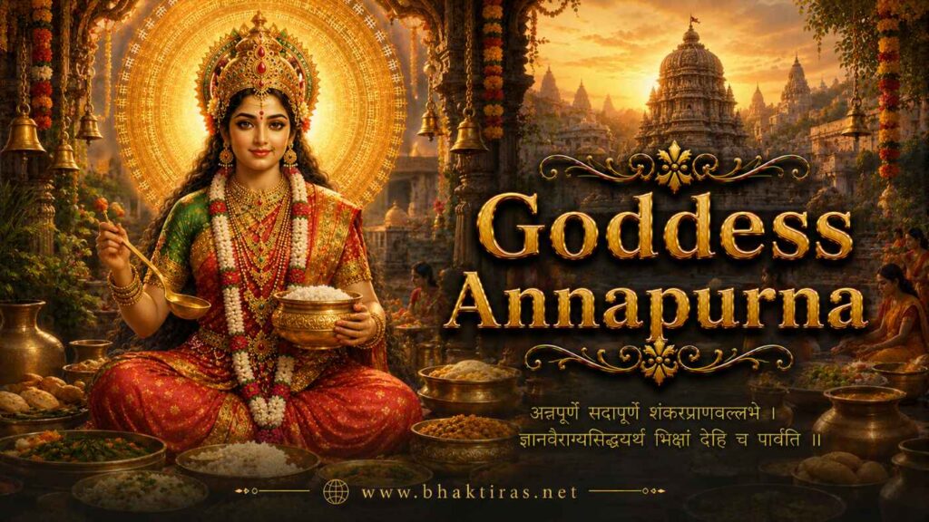 Goddess Annapurna - Hindu deity portrait on Bhaktiras