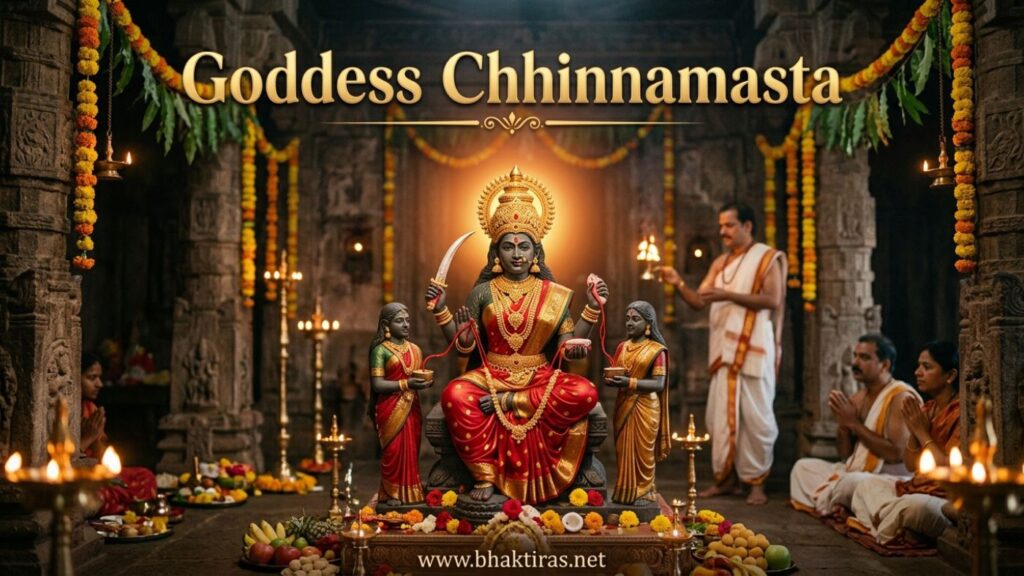 Goddess Chhinnamasta - Hindu deity portrait on Bhaktiras