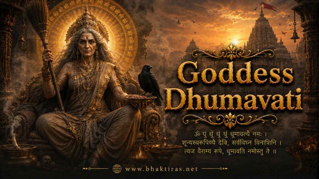 Goddess Dhumavati - Hindu deity portrait on Bhaktiras