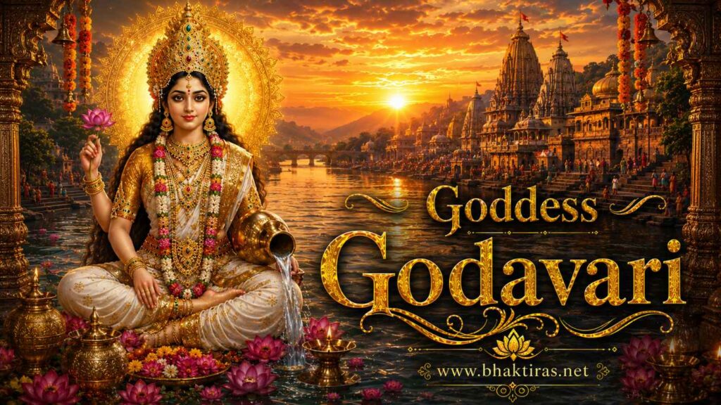 Goddess Godavari - Hindu deity portrait on Bhaktiras