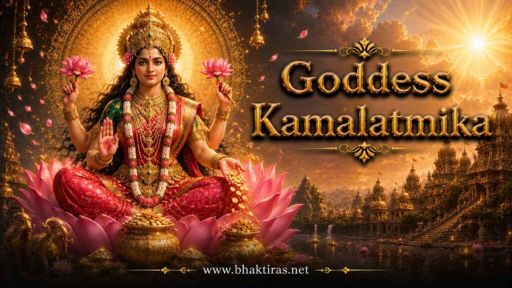 Goddess Kamalatmika - Hindu deity portrait on Bhaktiras