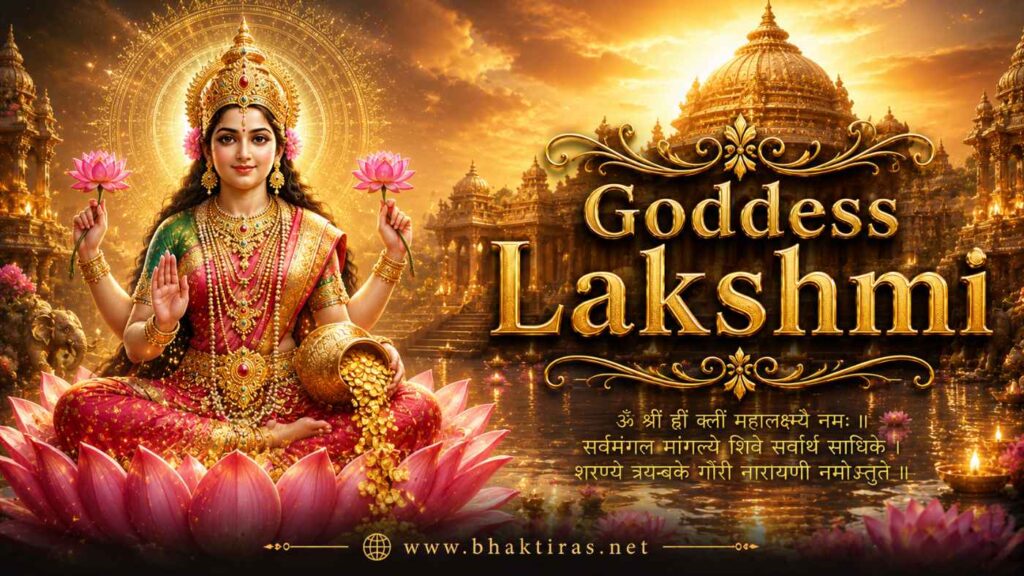 Goddess Lakshmi - Hindu deity portrait on Bhaktiras