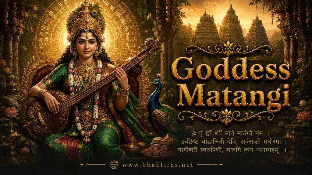 Goddess Matangi - Hindu deity portrait on Bhaktiras