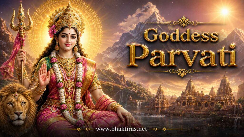 Goddess Parvati - Hindu deity portrait on Bhaktiras