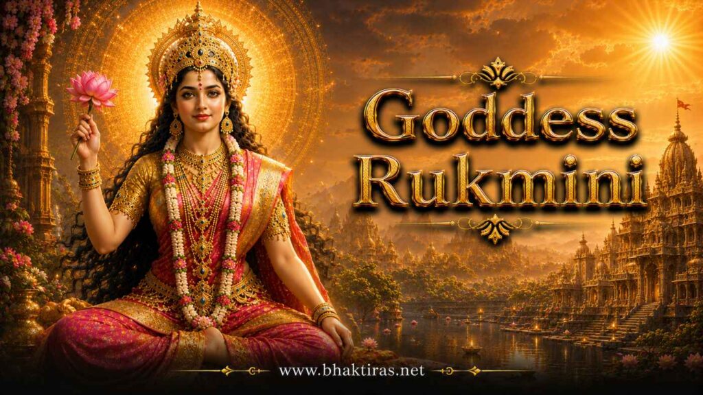Goddess Rukmini - Hindu deity portrait on Bhaktiras