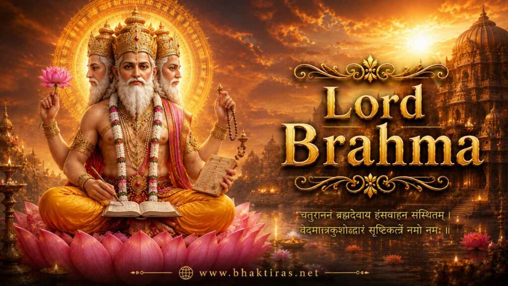 Lord Brahma - Hindu deity portrait on Bhaktiras