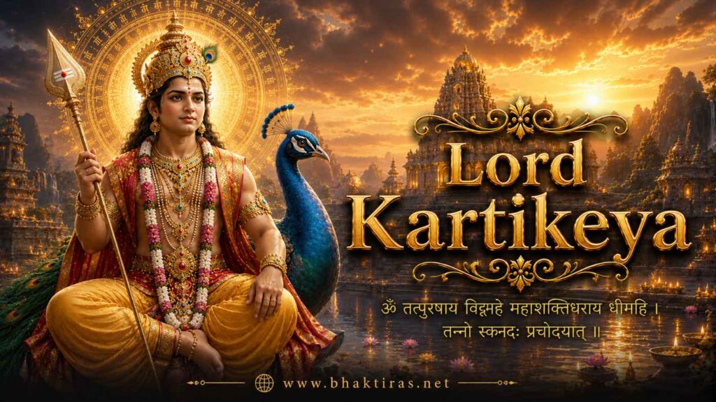 Lord Kartikeya - Hindu deity portrait on Bhaktiras
