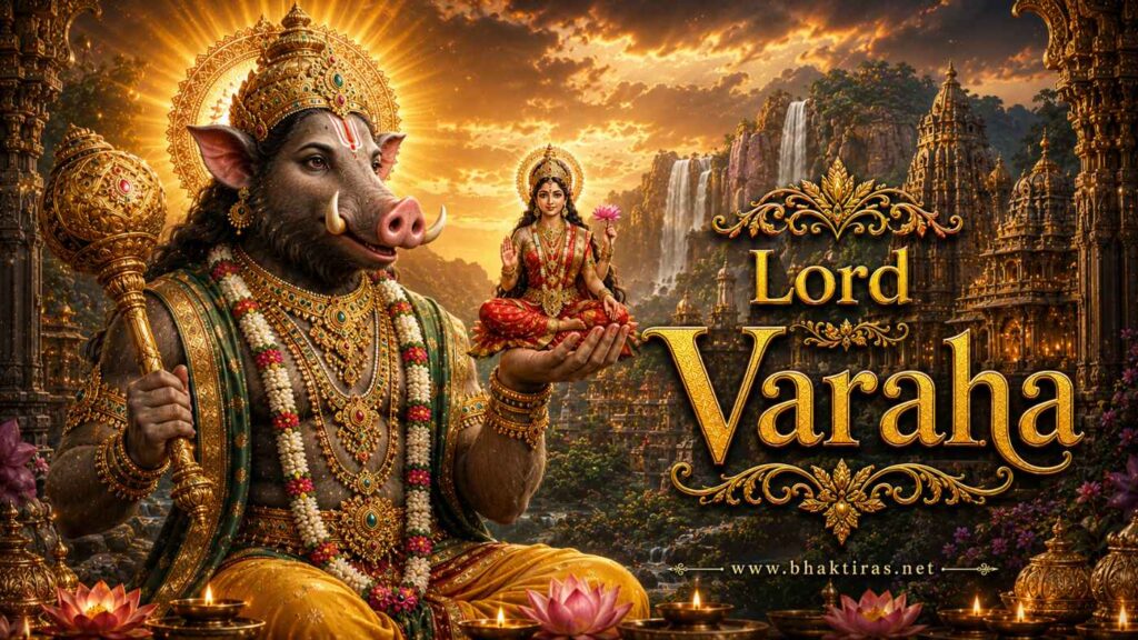 Lord Varaha - Hindu deity portrait on Bhaktiras