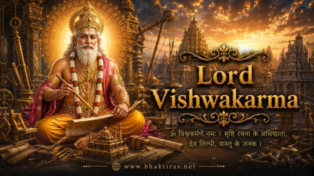 Lord Vishwakarma - Hindu deity portrait on Bhaktiras