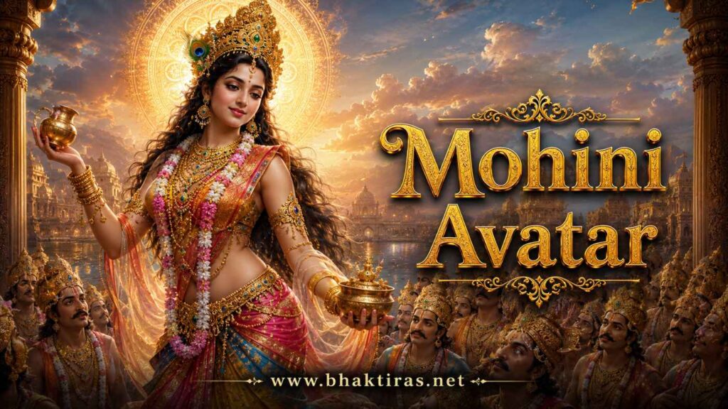 Mohini Avatar - Hindu deity portrait on Bhaktiras