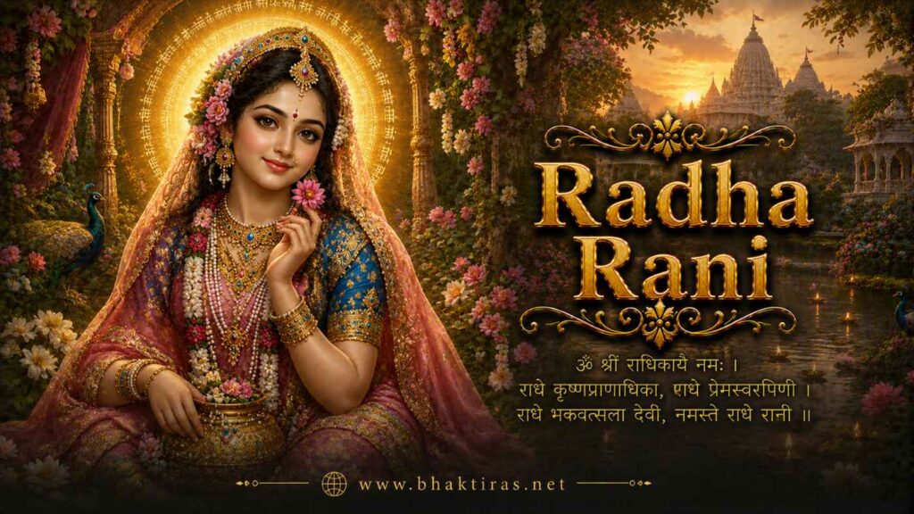 Radha Rani - Hindu deity portrait on Bhaktiras