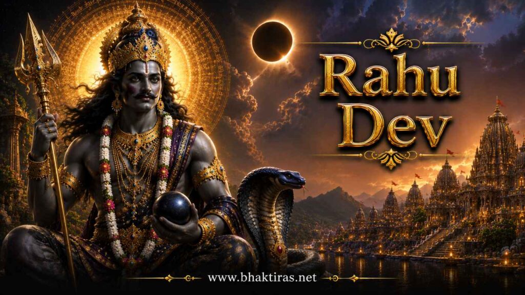 Rahu Dev - Hindu deity portrait on Bhaktiras