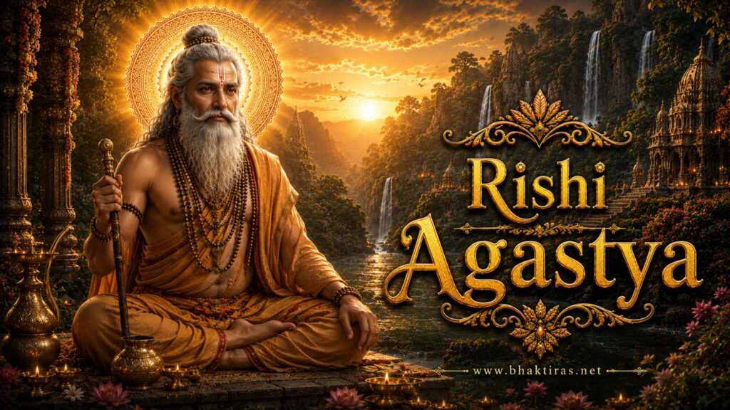 Rishi Agastya - Hindu deity portrait on Bhaktiras