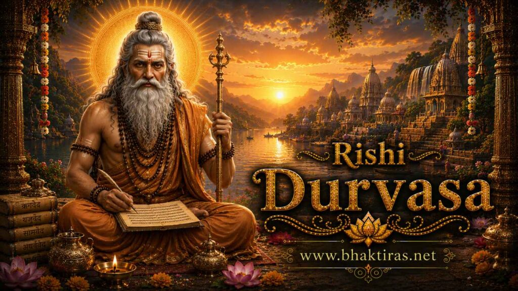 Rishi Durvasa - Hindu deity portrait on Bhaktiras