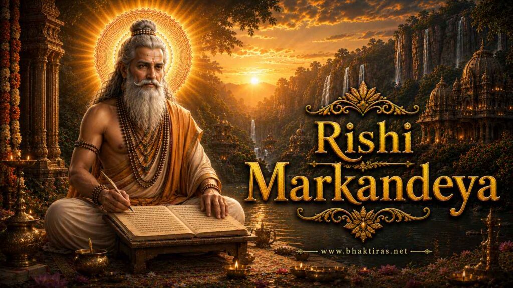 Rishi Markandeya - Hindu deity portrait on Bhaktiras