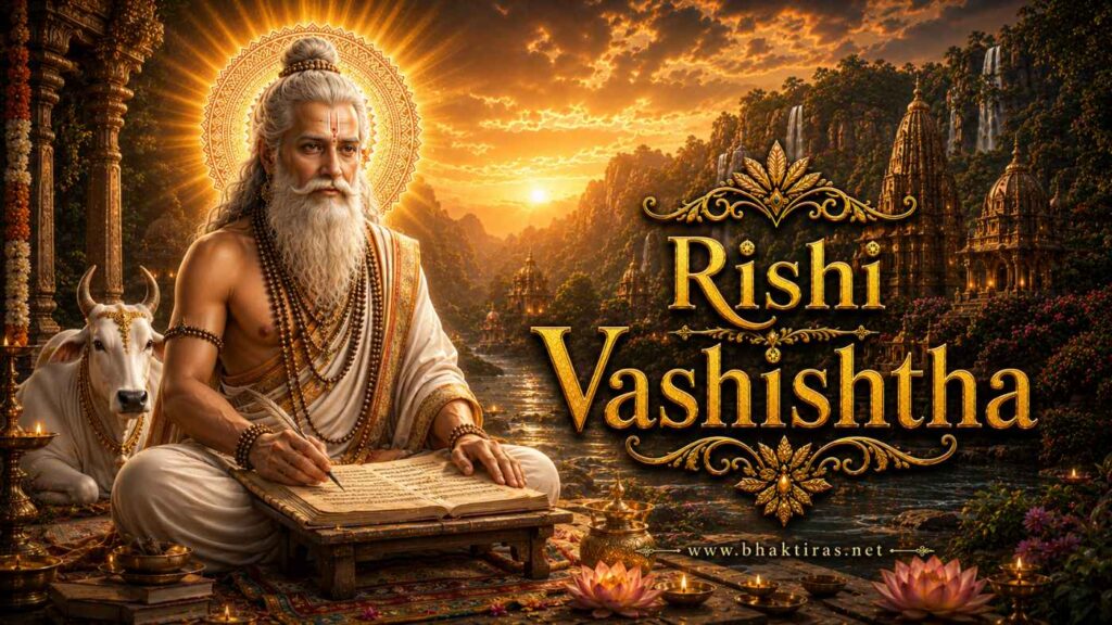 Rishi Vashishtha - Hindu deity portrait on Bhaktiras