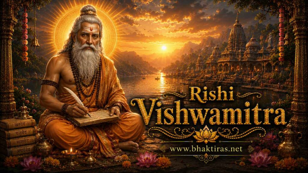 Rishi Vishwamitra - Hindu deity portrait on Bhaktiras