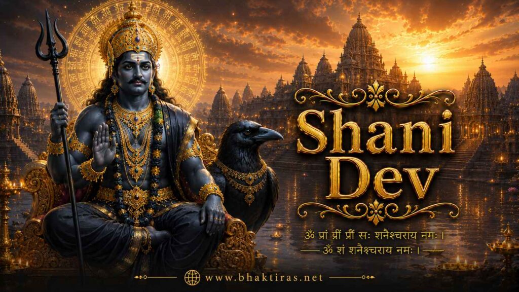 Shani Dev - Hindu deity portrait on Bhaktiras