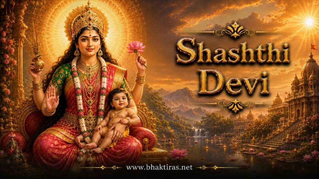 Shashthi Devi - Hindu deity portrait on Bhaktiras