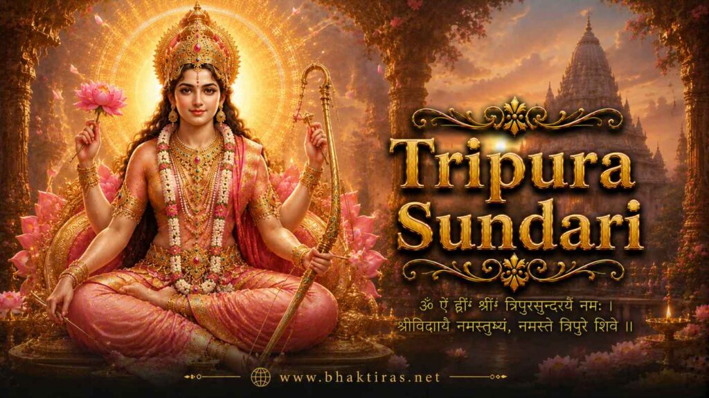 Tripura Sundari - Hindu deity portrait on Bhaktiras
