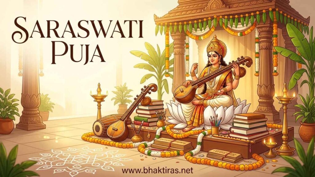 Saraswati Puja celebration in India