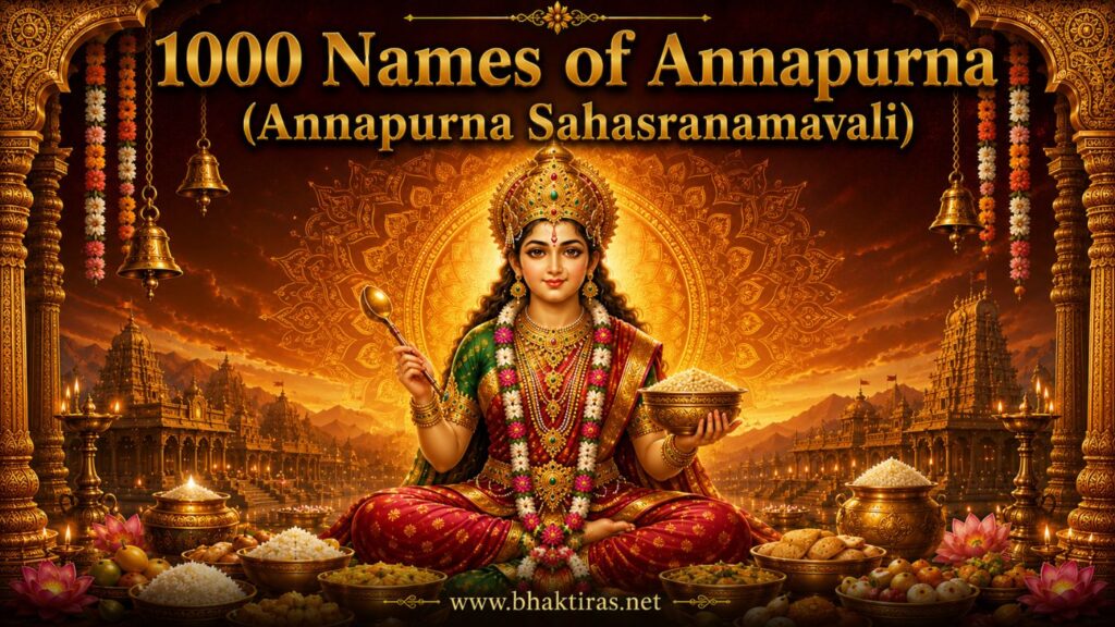 1000 Names of Annapurna - Goddess Annapurna devotional illustration