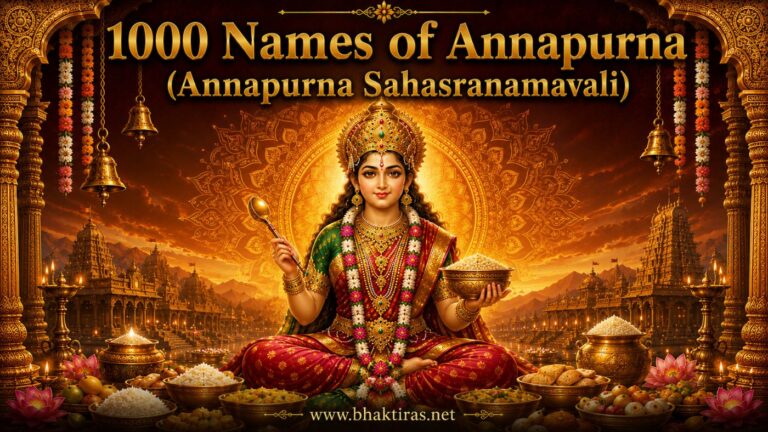 1000 Names of Annapurna - Goddess Annapurna devotional illustration