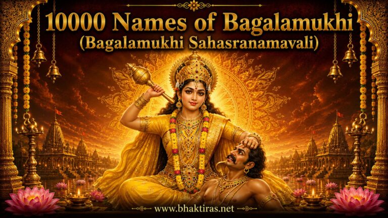 1000 Names of Bagalamukhi - Goddess Bagalamukhi devotional illustration