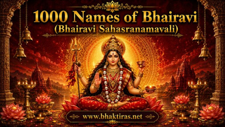 1000 Names of Bhairavi - Goddess Bhairavi devotional illustration