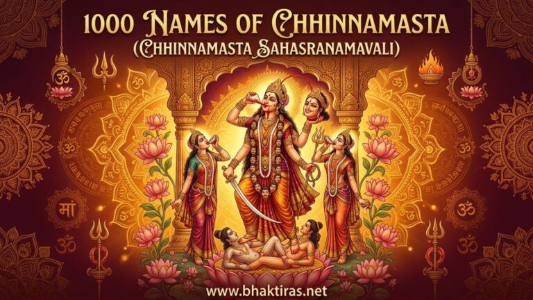 1000 Names of Chhinnamasta - Goddess Chhinnamasta devotional illustration