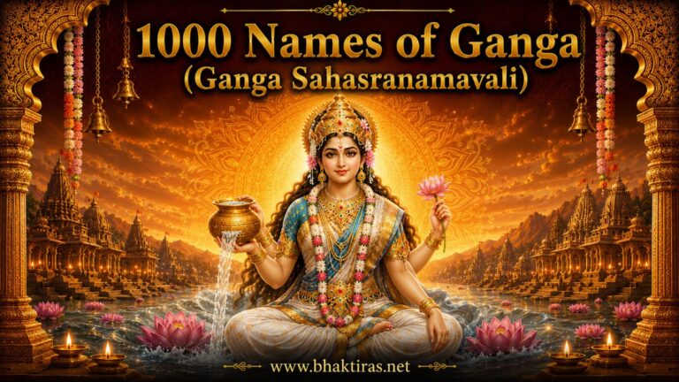 1000 Names of Ganga - Goddess Ganga devotional illustration