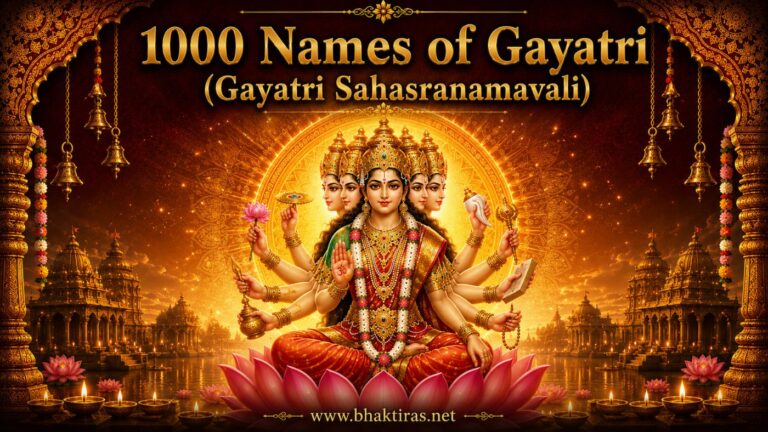 1000 Names of Gayatri - Goddess Gayatri devotional illustration
