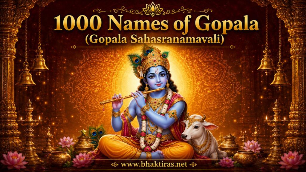 1000 Names of Gopala - Lord Krishna devotional illustration