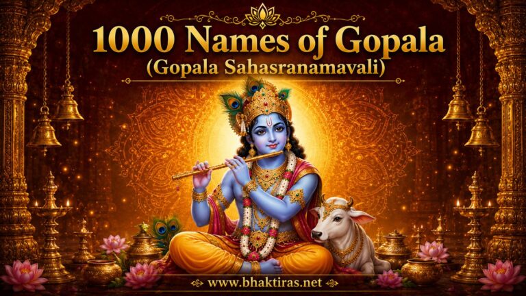 1000 Names of Gopala - Lord Krishna devotional illustration