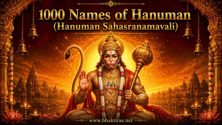 1000 Names of Hanuman - Lord Hanuman devotional illustration
