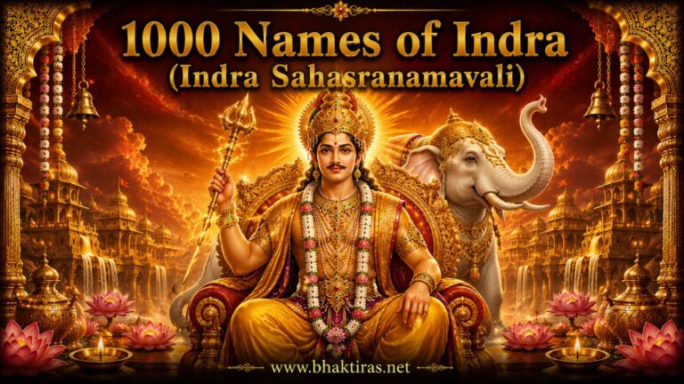 1000 Names of Indra - Lord Indra devotional illustration