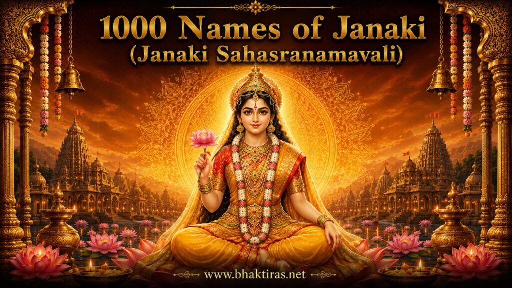 1000 Names of Janaki - Goddess Sita devotional illustration
