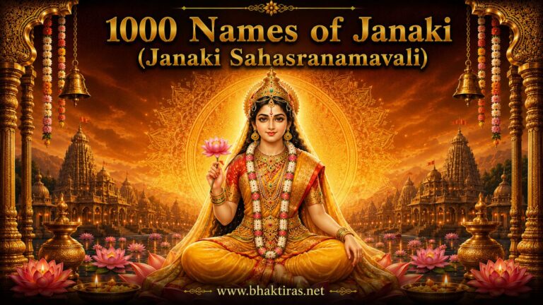 1000 Names of Janaki - Goddess Sita devotional illustration