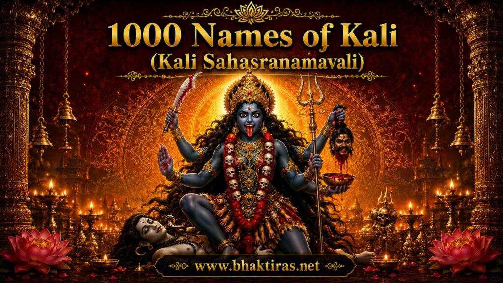 1000 Names of Kali - Goddess Kali devotional illustration