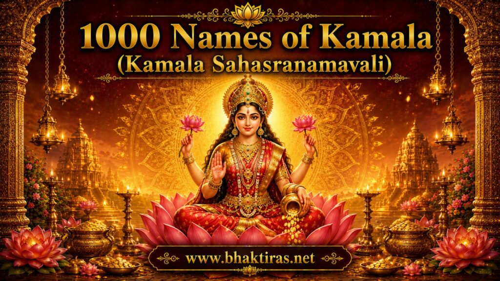 1000 Names of Kamala - Goddess Kamala devotional illustration