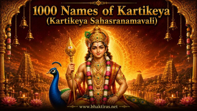 1000 Names of Kartikeya - Lord Kartikeya devotional illustration