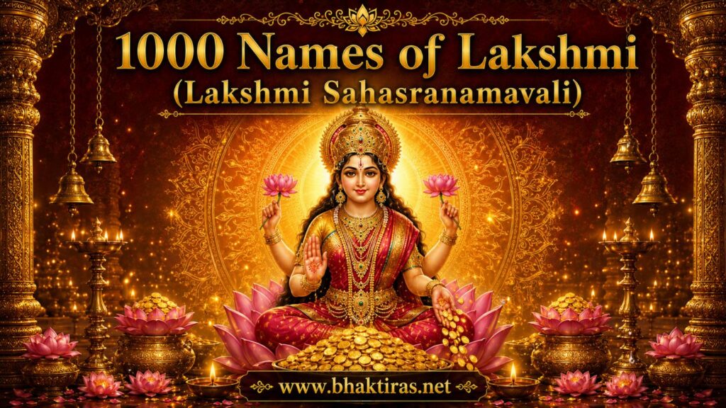1000 Names of Lakshmi - Goddess Lakshmi devotional illustration