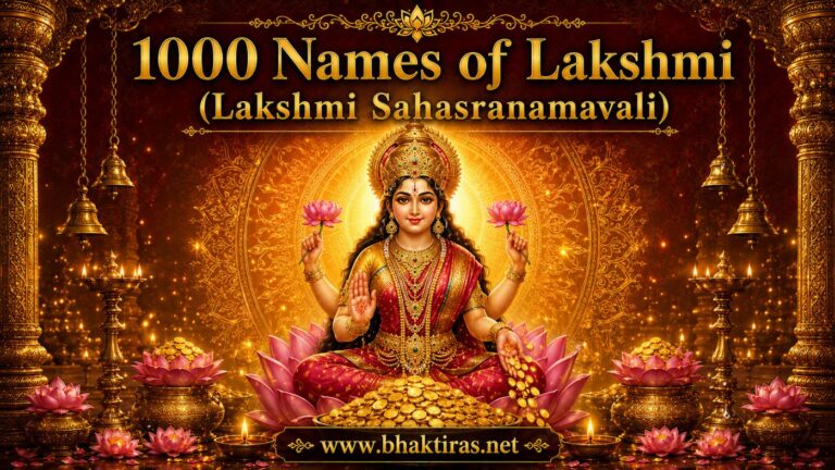 1000 Names of Lakshmi - Goddess Lakshmi devotional illustration