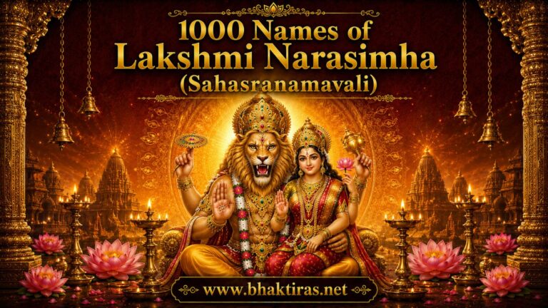 1000 Names of Lakshmi Narasimha - Lord Narasimha devotional illustration