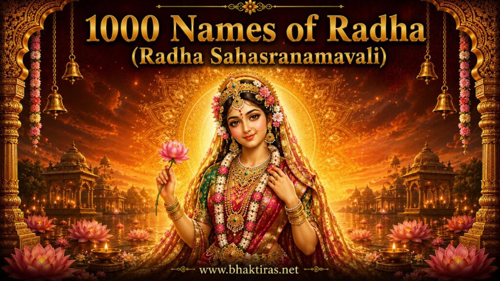 1000 Names of Radha - Goddess Radha devotional illustration