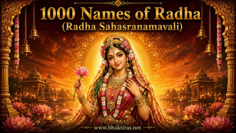 1000 Names of Radha - Goddess Radha devotional illustration