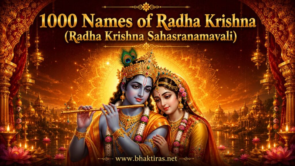 1000 Names of Radha Krishna - Radha Krishna devotional illustration