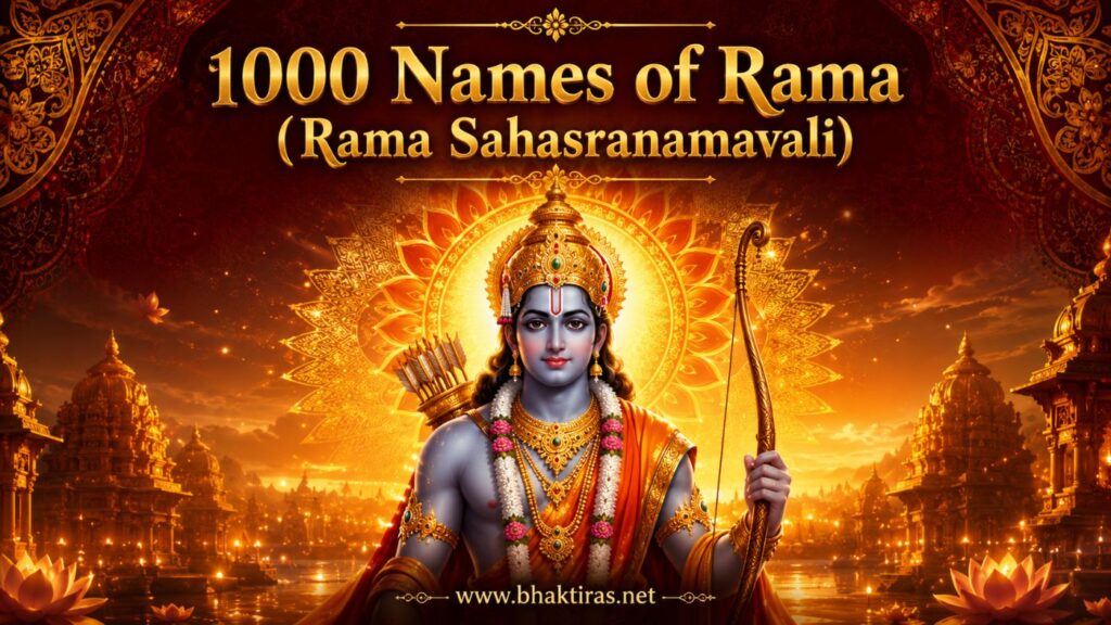 1000 Names of Rama - Lord Rama devotional illustration